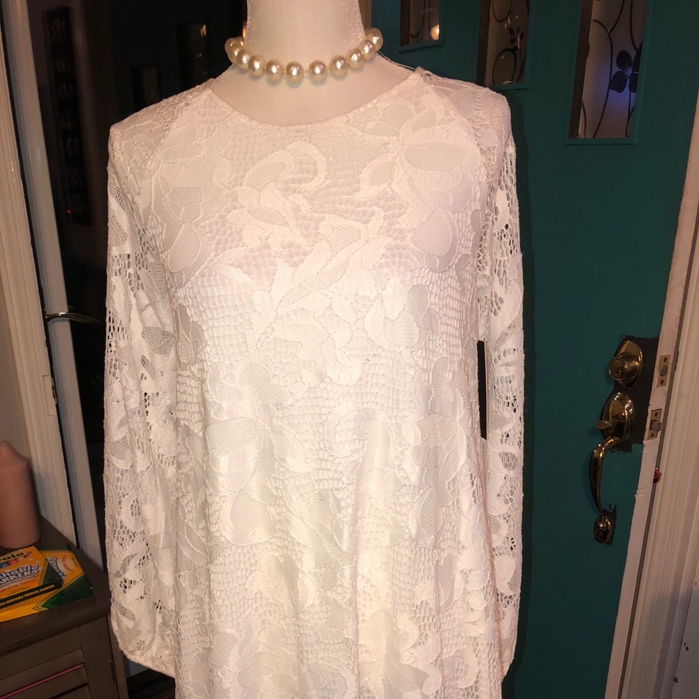 White lace dress Size Large